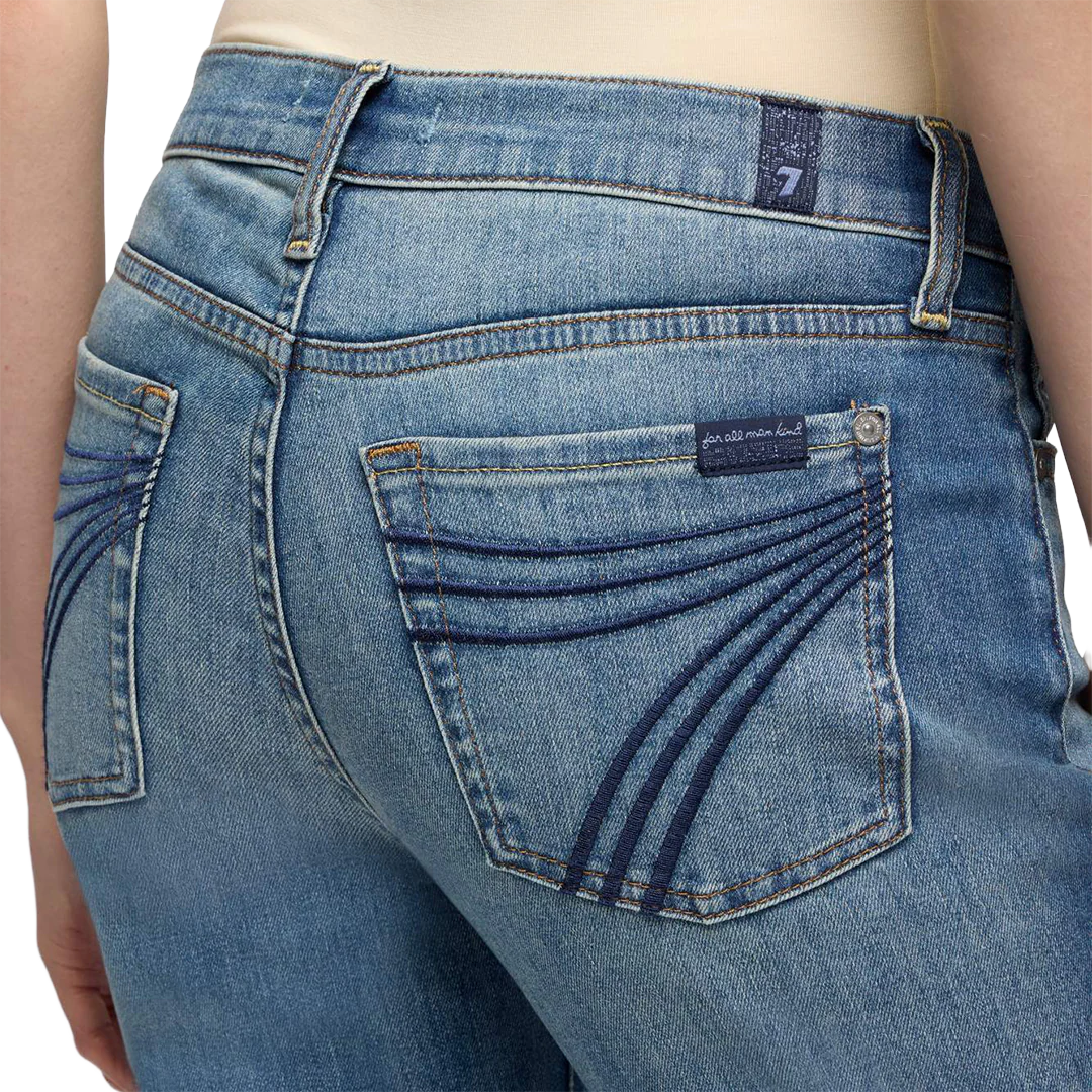 7 For All Mankind Women's Dojo In Slim Illusion Wide-leg Jeans - Image 4