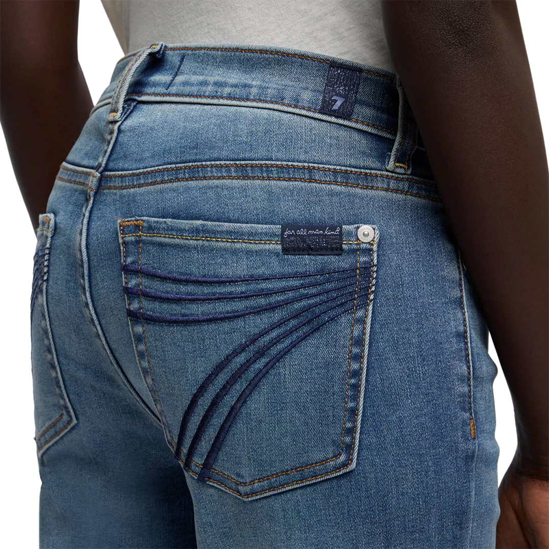 7 For All Mankind Women's Long Dojo In Slim Illusion Wide-leg Jeans - Image 4