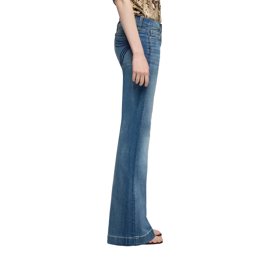 7 For All Mankind Women's Tailorless Dojo In Slim Illusion Wide-leg Jeans - Image 4