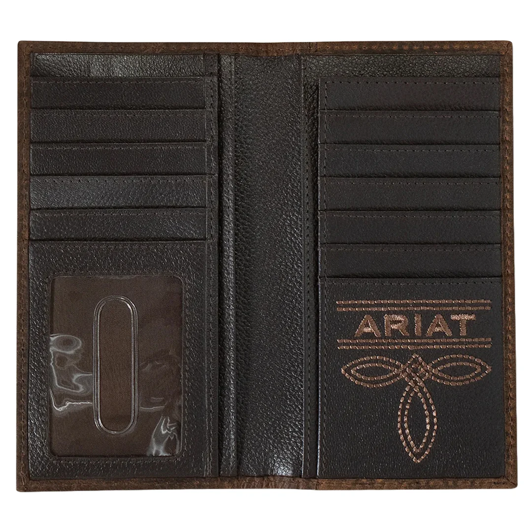 Ariat Men's Bull Hide Embroidered Rodeo Wallet - Image 2