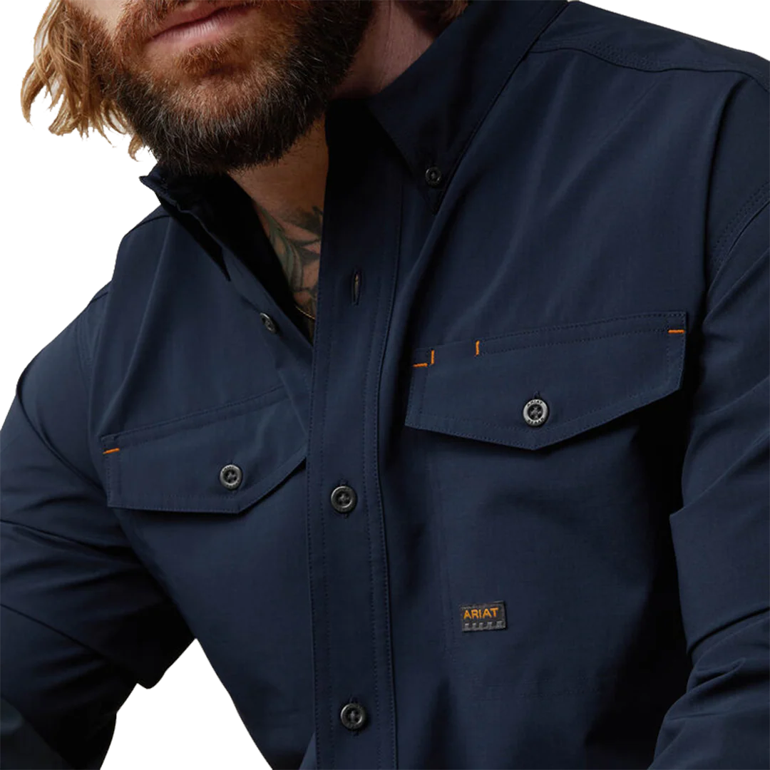 Ariat Men's Rebar Made Tough VentTEK DuraStretch Long Sleeve Shirt - Image 4