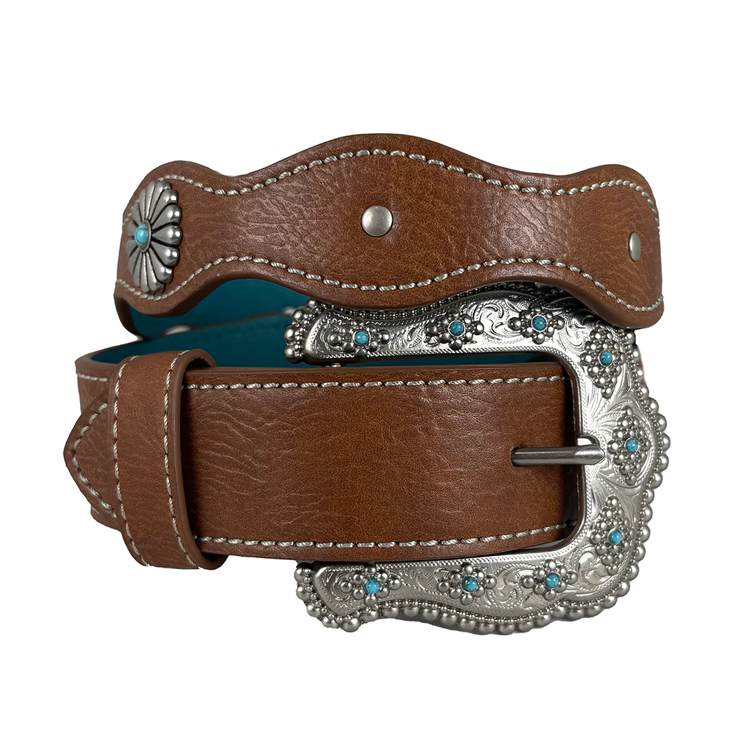 Catchfly Girls' Flower Conchos Belt - Image 2