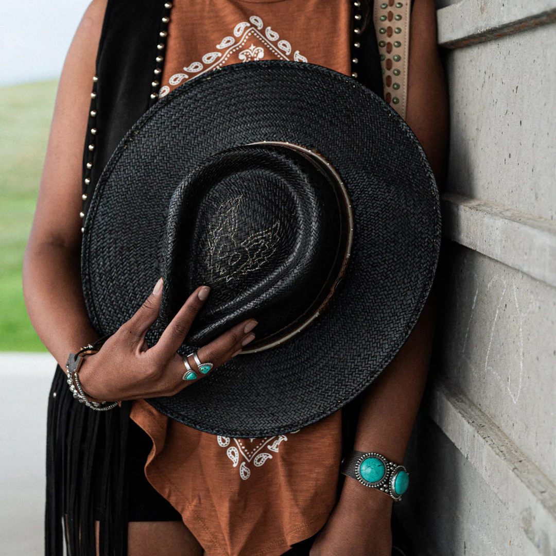 Corral Women's Rebel Handwoven Straw Hat - Image 6