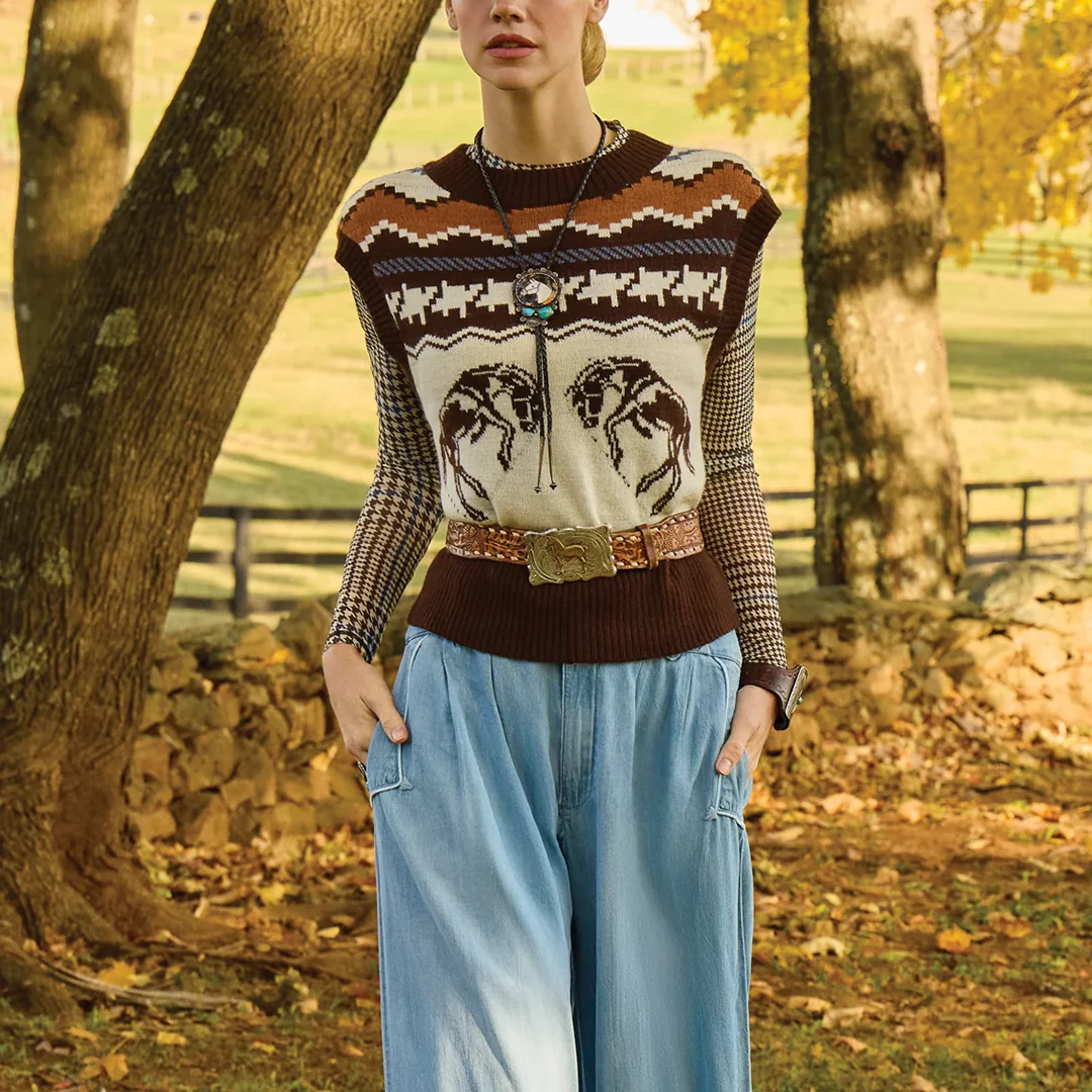 Double D Ranch Women's Mane Stay Sweater Vest - Image 3
