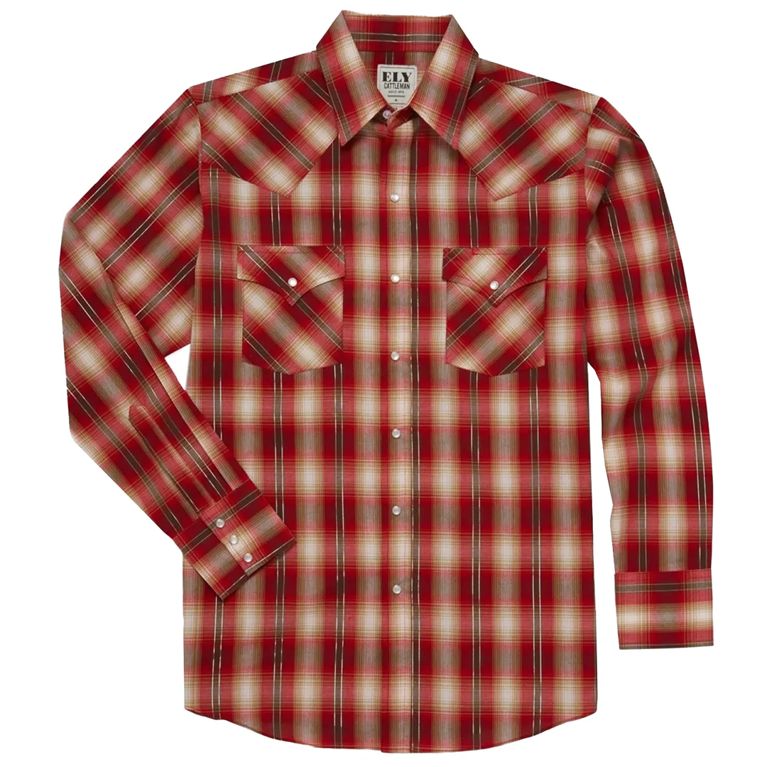 Ely Cattleman Men's Pearl Long Sleeve Snap Shirt - Image 2
