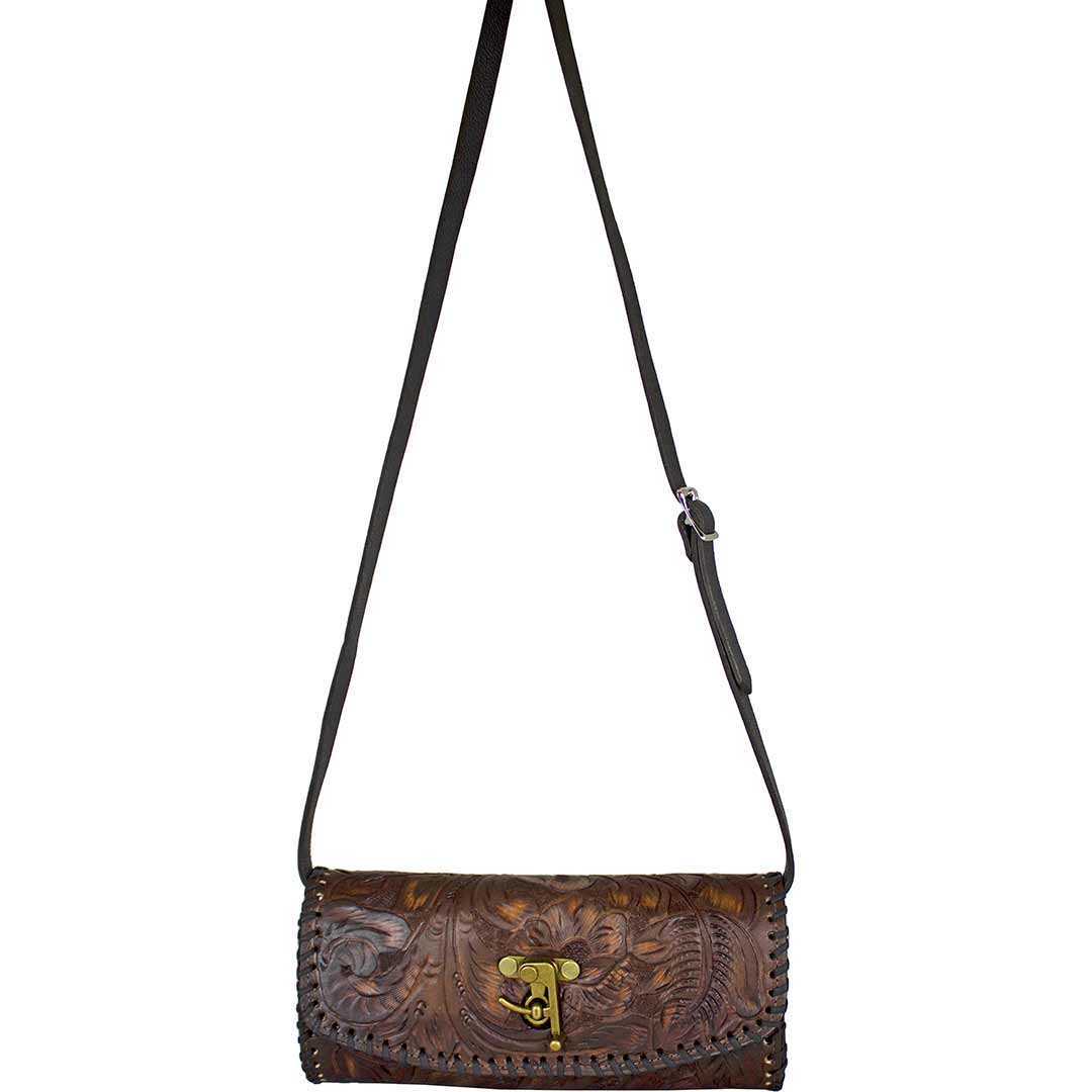 Juan Antonio Hand Tooled Latch Crossbody Clutch - Image 4