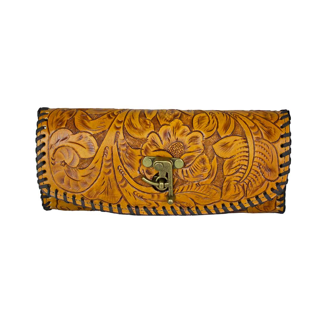 Juan Antonio Hand Tooled Latch Crossbody Clutch - Image 5