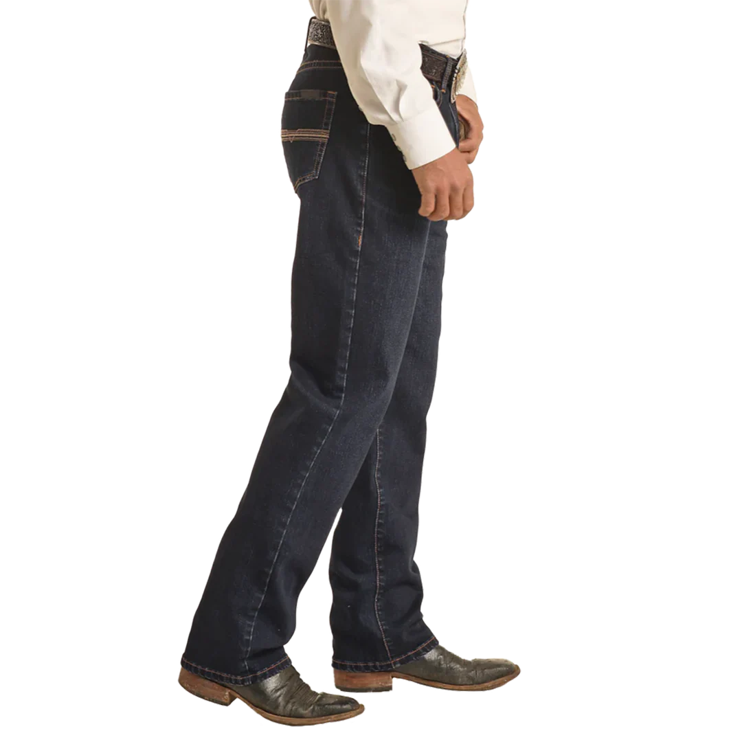 Rock & Roll Denim Men's 46 Relaxed Fit Rope Stitch Stackable Bootcut Jeans - Image 3