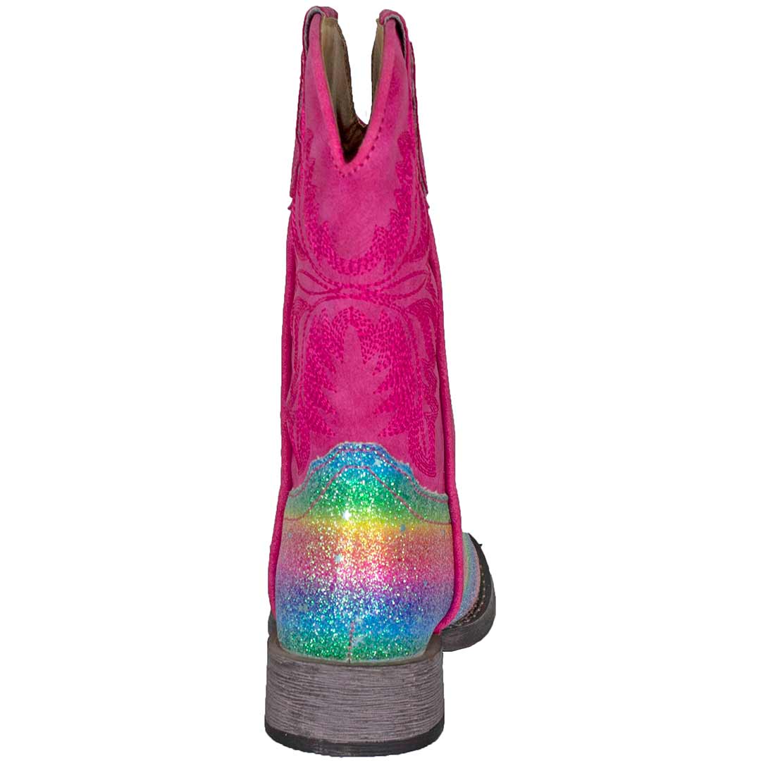 Roper Girls' Rainbow Glitter Cowgirl Boots - Image 5