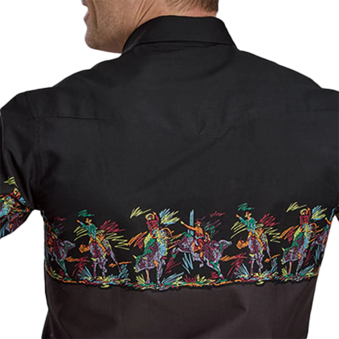Roper Men's Vintage Collection Border Print Long Sleeve Snap Shirt - Image 2
