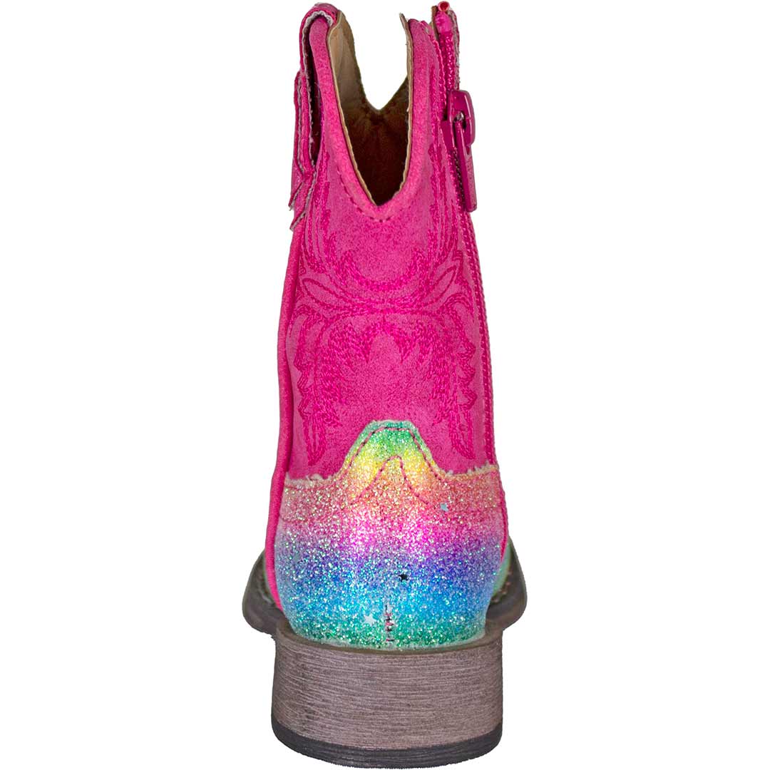 Roper Toddler Girls' Rainbow Glitter Cowgirl Boots - Image 5