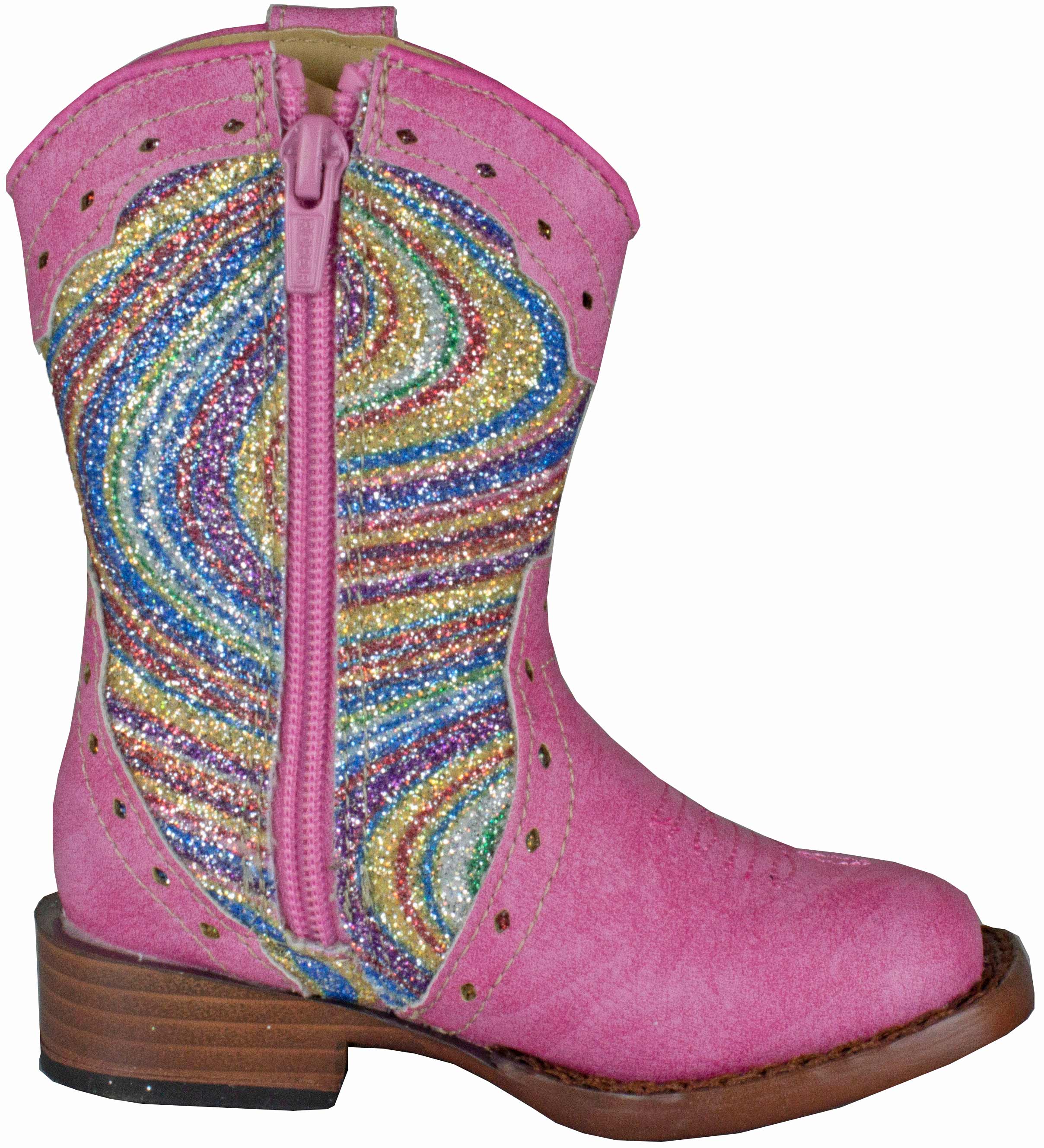 Roper Toddler Girls' Swirly Glitter Shaft Cowgirl Boots - Image 3