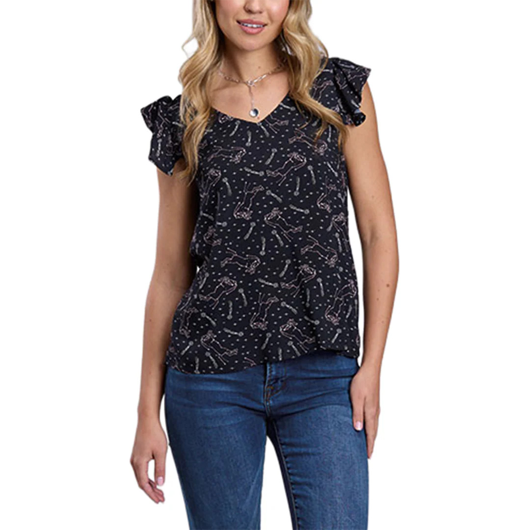 Roper Women's Constellations Print Sleeveless Blouse