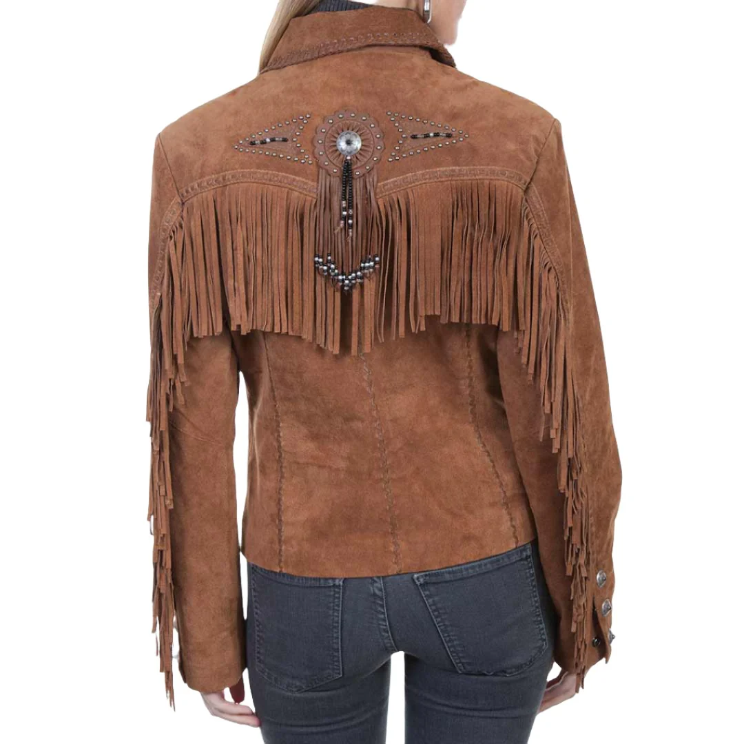 Scully Women's Beaded Fringe Suede Jacket - Image 2