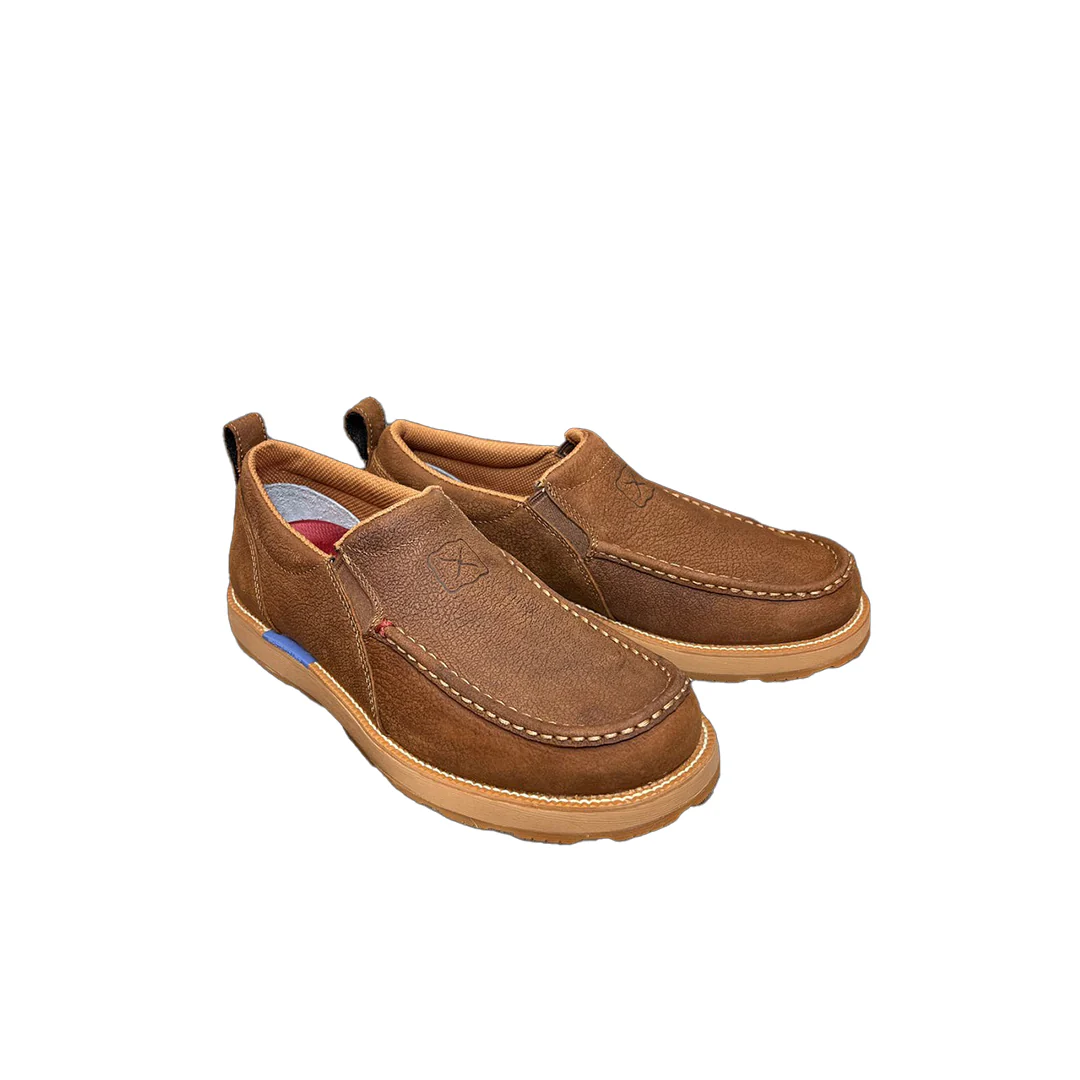 Twisted X Men's Tawny Brown Cell Stretch Wedge Driving Moc Shoes - Image 3