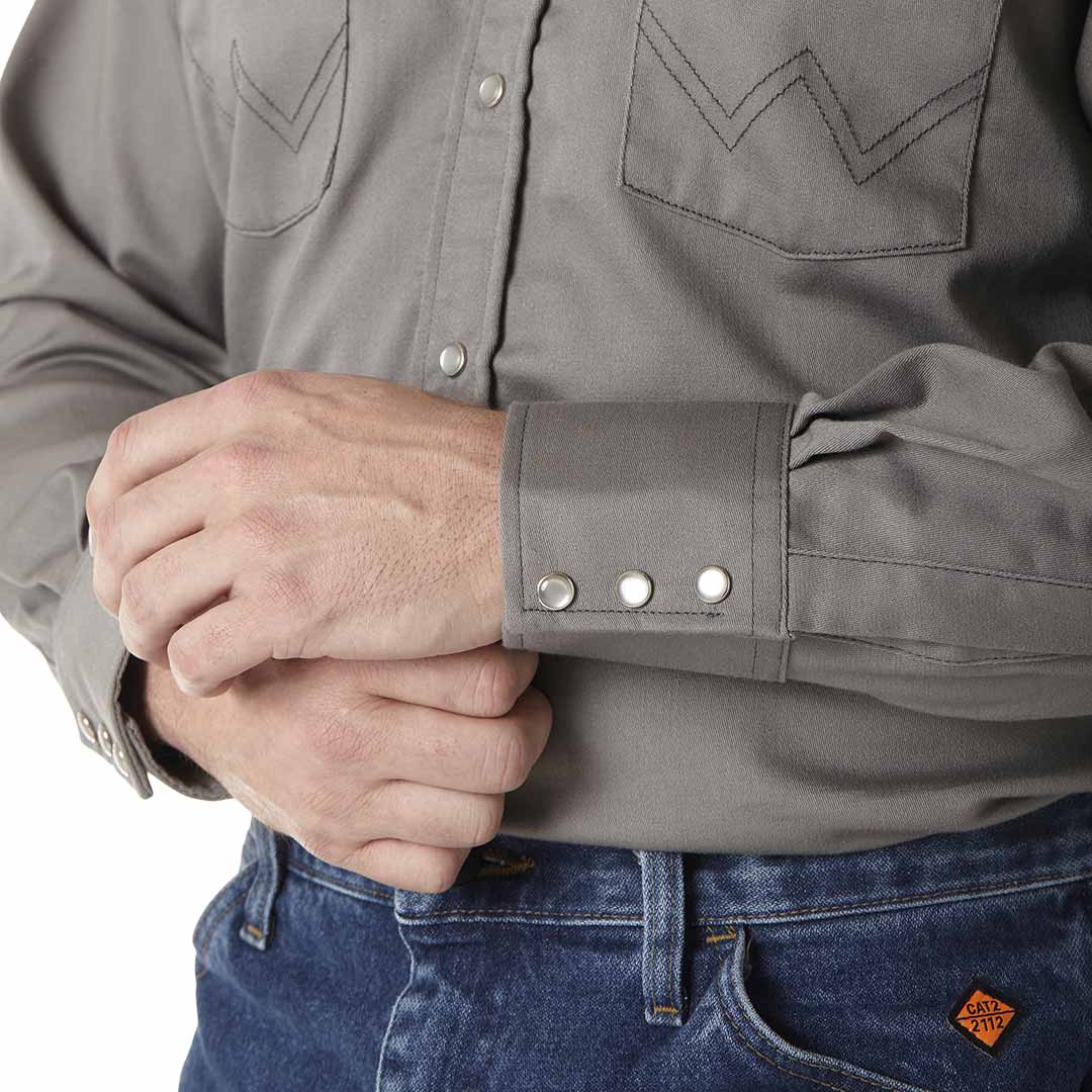 Wrangler Men's FR Flame Resistant Long Sleeve Snap Work Shirt - Image 5