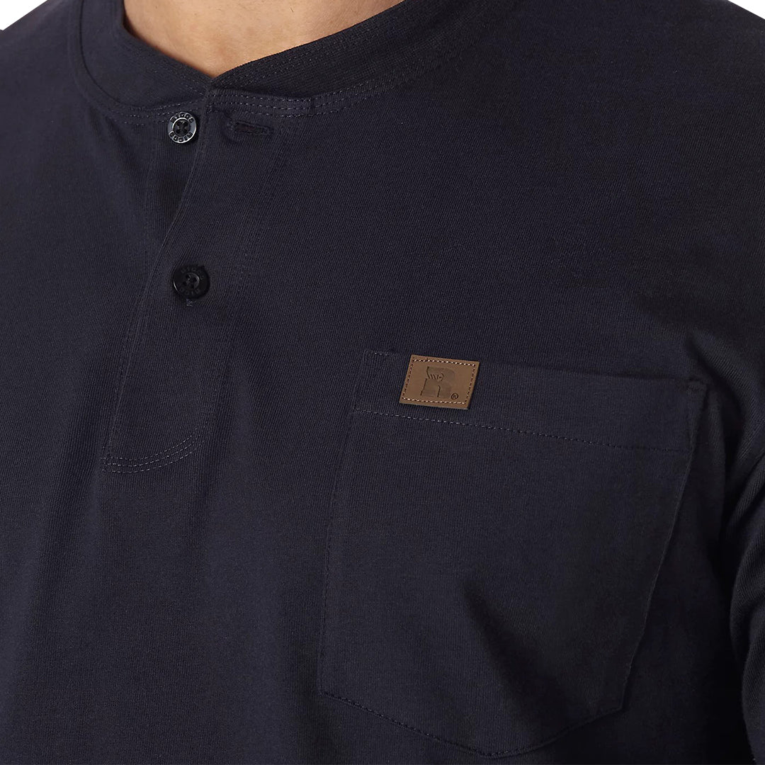 Wrangler RIGGS Workwear Men's Long Sleeve Solid Henley - Image 3