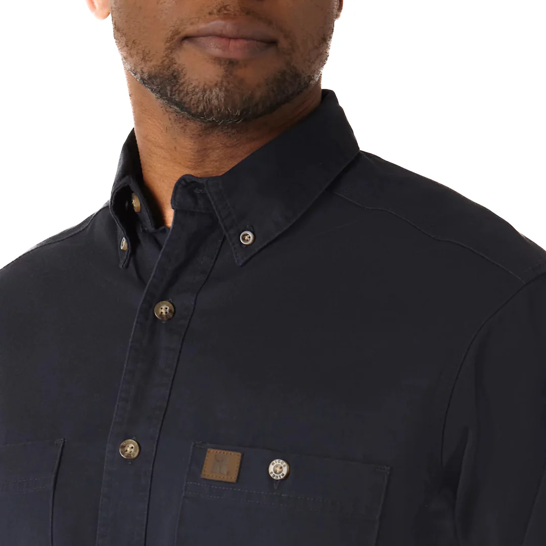 Wrangler RIGGS Men's Solid Twill Long Sleeve Button-Down Shirt - Image 3