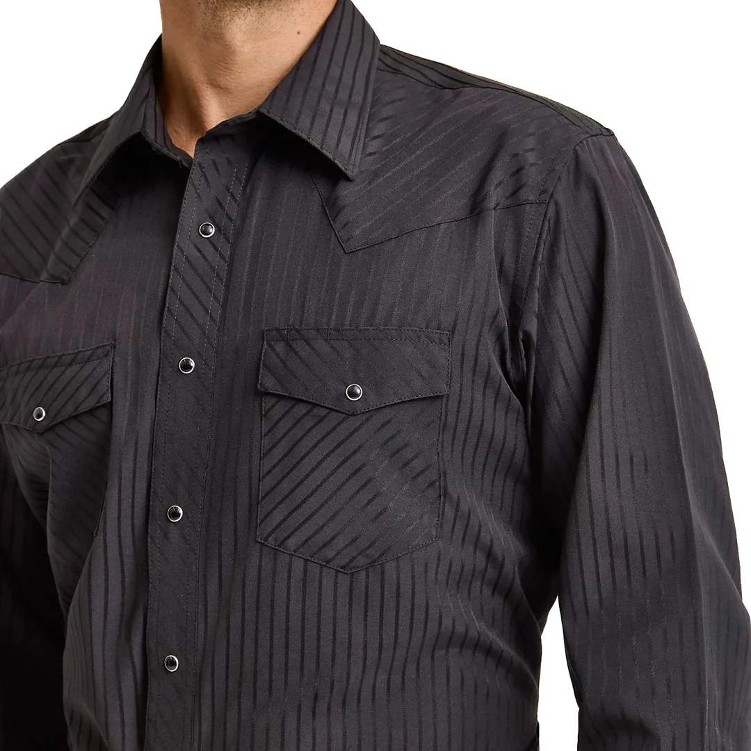 Wrangler Men's Sport Western Long Sleeve Snap Shirt - Image 6
