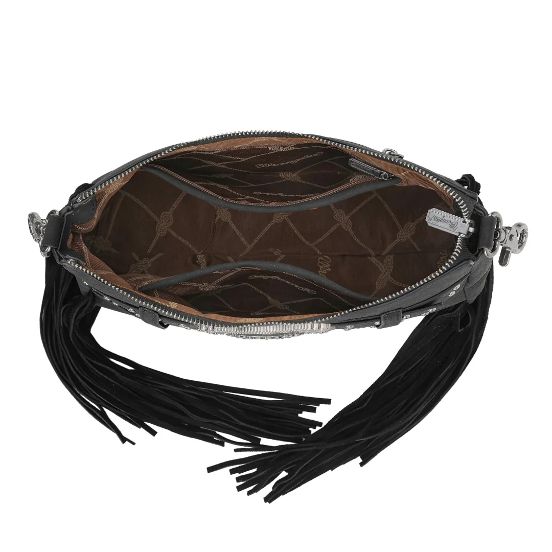 Wrangler Women's Buckle and Fringe Satchel Bag - Image 3